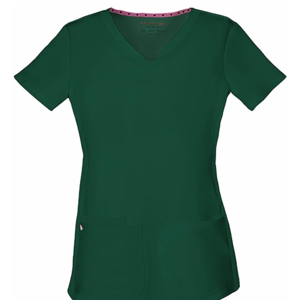 SET HeartSoul Shaped V-Neck Solid Scrub Top MEDIUM and Pant Low Rise Jogger S